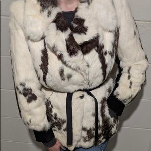 SOLD Vintage fur coat, rabbit M